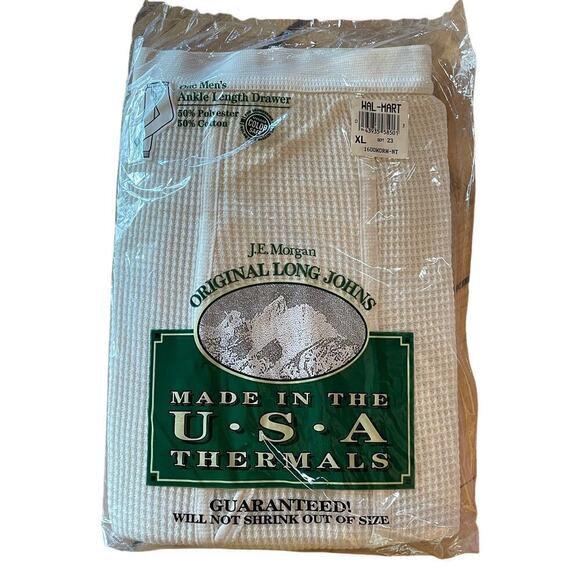 NEW! Vintage J.E. Morgan Original thermal Long John. Ankle length pants. XL USA! - Picture 1 of 2